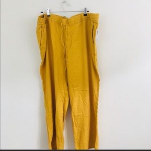 Casual mustard yellow old navy linen pants